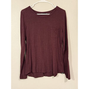 Prana Women's Foundation Long Sleeve Crew Purple Outdoors Gorpcore Size S